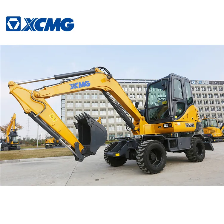 XCMG official manufacturer 6 ton small wheel excavator XE60WA made in China